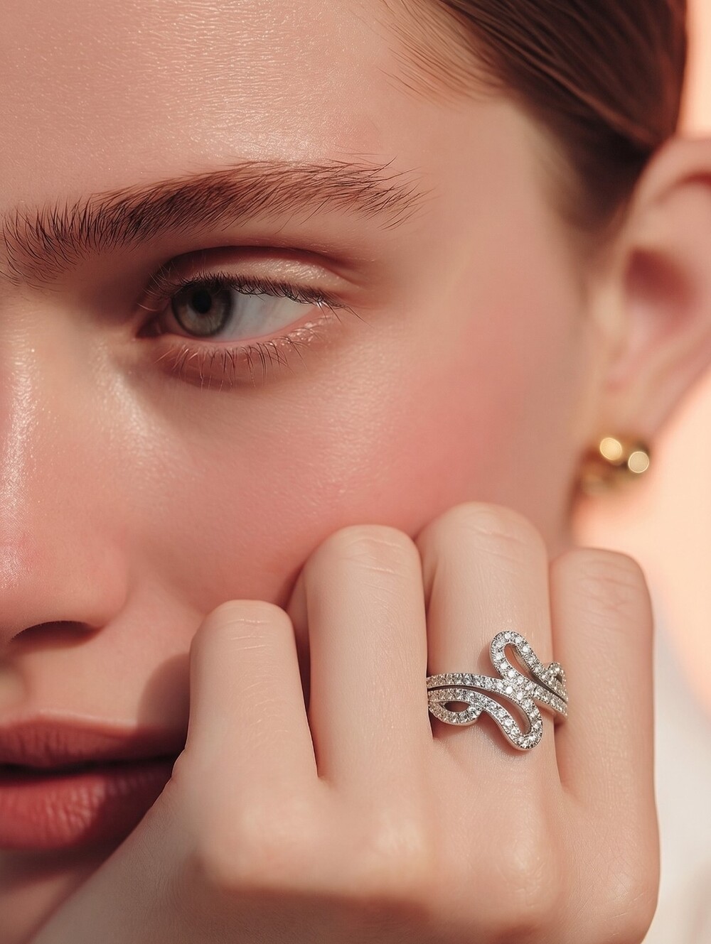 Sterling Silver CZ Cocktail Band Ring Size 6 🆕